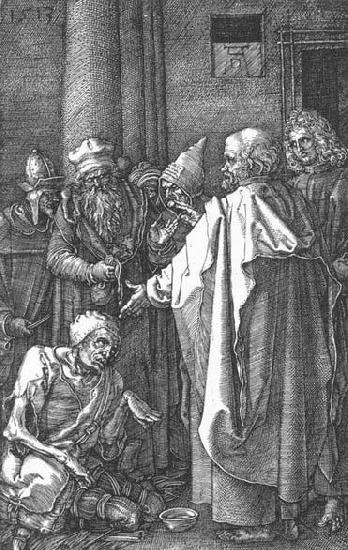 Albrecht Durer St Peter and St John Healing the Cripple oil painting image